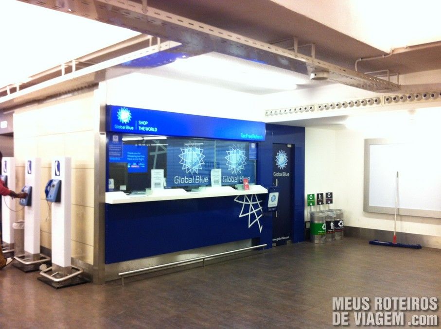 Guichê do tax free no Aeroporto de Istambul