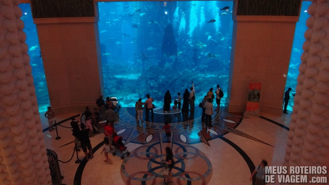 Aquário na recepção do hotel Atlantis The Palm, Dubai