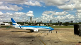 Avião da Aerolineas Argentinas no Aeroparque - Buenos Aires