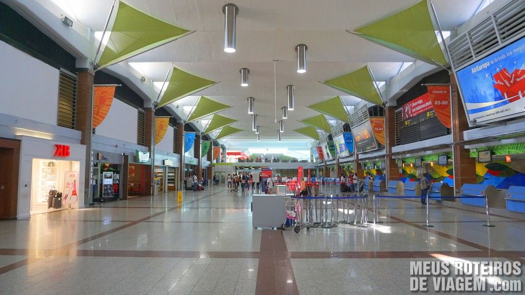O Aeroporto de Santo Domingo, a capital da República Dominicana Meus