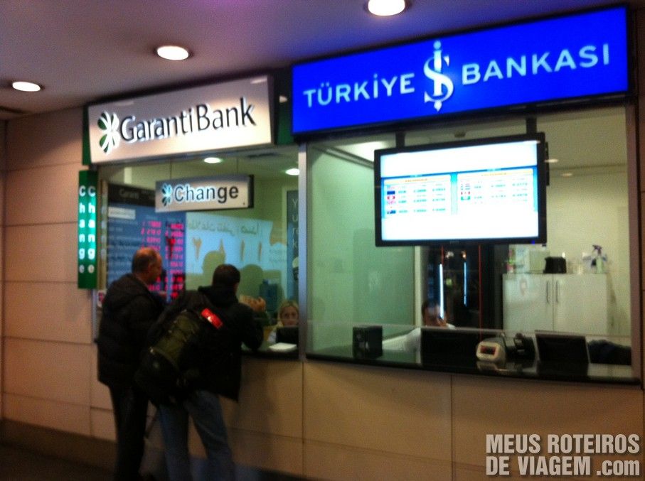 Casas de Câmbio no Aeroporto de Istambul