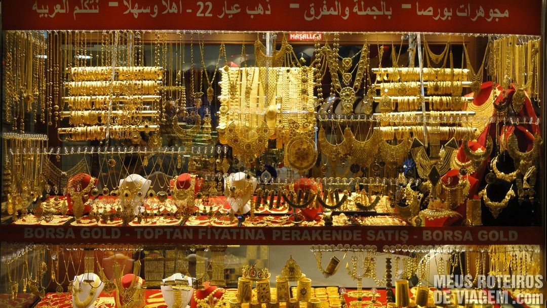 Jóias no Grande Bazar - Istambul, Turquia
