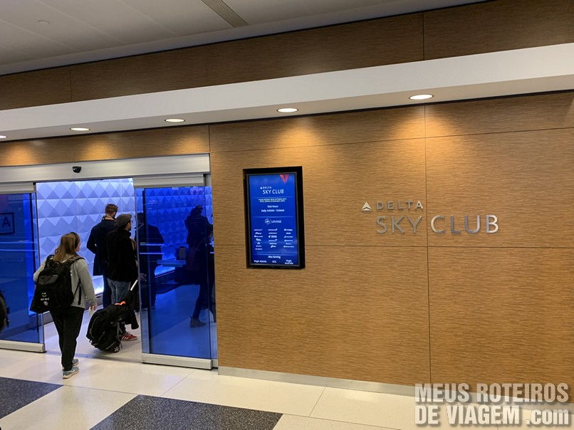 Sala Vip Sky Club da Delta no Aeroporto JFK