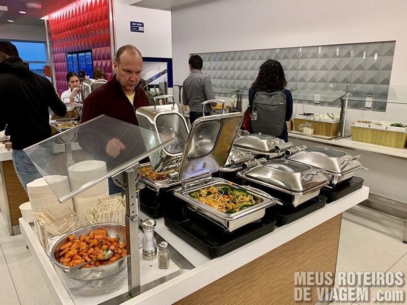 Buffet da Delta Sky Club - Aeroporto JFK, Nova York