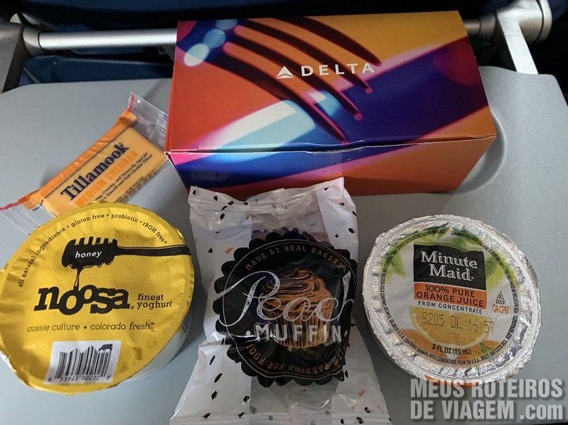 Café da manhã na Delta Airlines