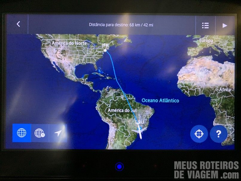 Mapa do voo da Delta Airlines
